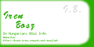 iren bosz business card